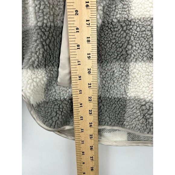 Abercrombie & Fitch Women's XS Plaid Sherpa Fleece 1/4 Zip Jacket With Pockets - Picture 5 of 16